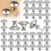40/20pcs Kitchen Cabinet Heavy Pull Knobs, EEEkit Brushed Nickel Cabinet Knobs Cupboard Door Knobs Kitchen Hardware Round Pull Knobs for Bathroom Drawer, Silver