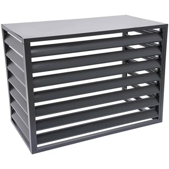 40 * 22 * 31in Air Conditioner Fence Screen, Aluminum Alloy Privacy Screen Privacy Fence Panel Freestanding Enclosure to Cover Outdoor Garbage for Outside to Hide Air Conditioner Grey$$Garden & Patio