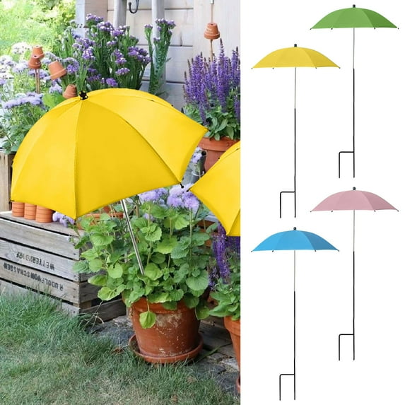 40Ã23.6 Inch Umbrellas for Outdoor Garden Umbrella Shade for Potted , Garden Bed Flower Pot Provide Shade to âDefend Blazing Sun(Yellow)