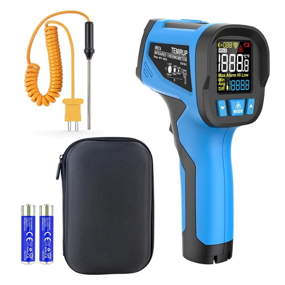 -40℉ to 2462℉, Infrared Thermometer High Temperature Gun, Non-Contact ...