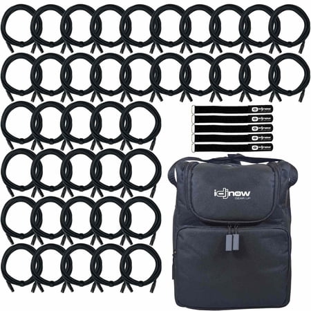 (40) 25FT Sure-Fit DMX Connecting Cables with Carry Case Accessories Package