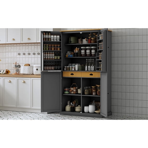 40.2x20x71.3inch Dimensions - Two Built - in Drawers - Kitchen Storage - Keep Utensils in Order