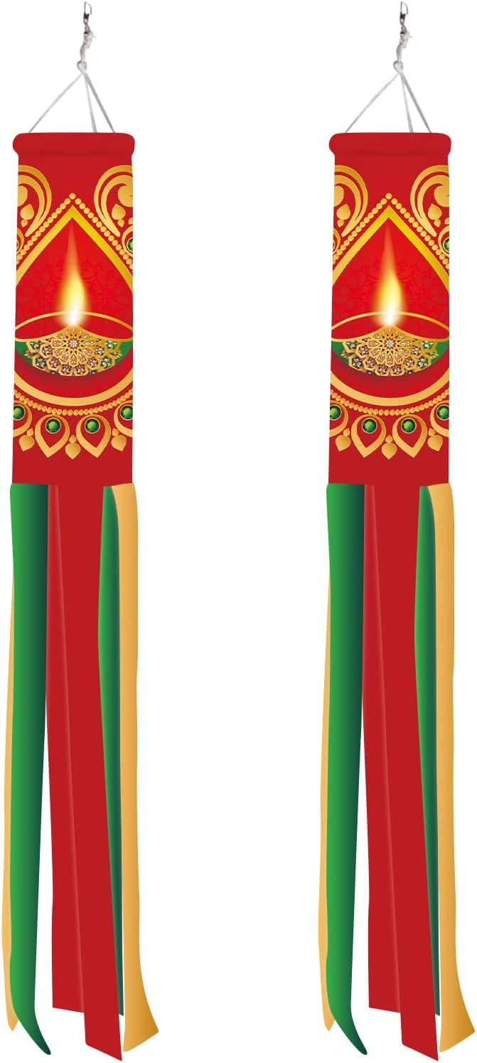 40'' Diwali Decoration Outdoor Diwali Decor Diwali Hanging Windsock