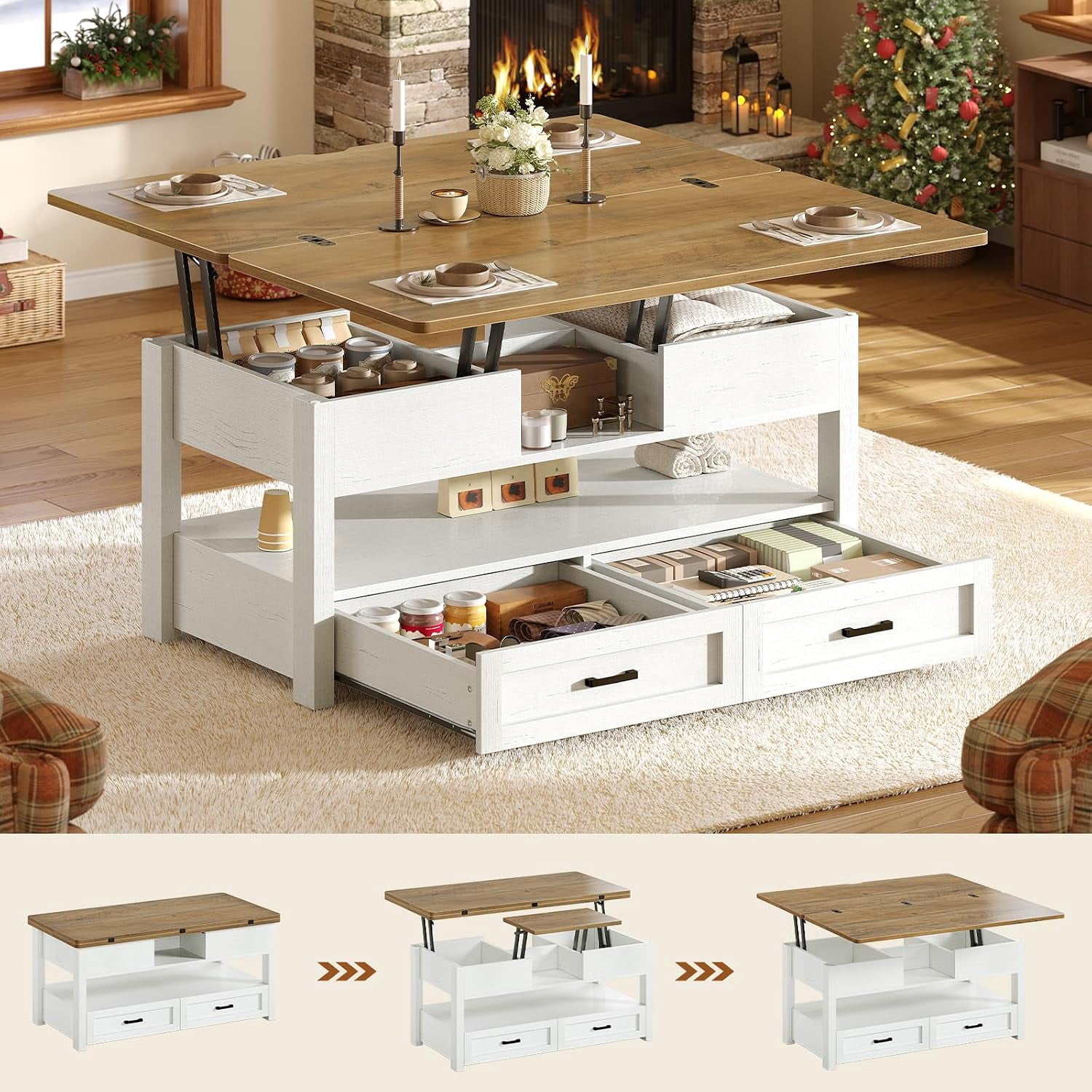 Farmhouse White + Brown
