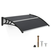 40''x40''Window Awning Outdoor Polycarbonate Hollow Sheet Door Patio Canopy