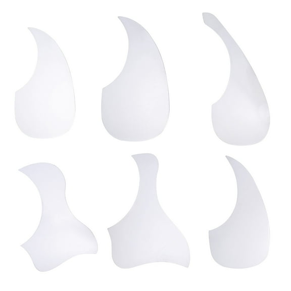 UKCOCO Guitar Plastic Pickguard Set White Transparent Protective Plate