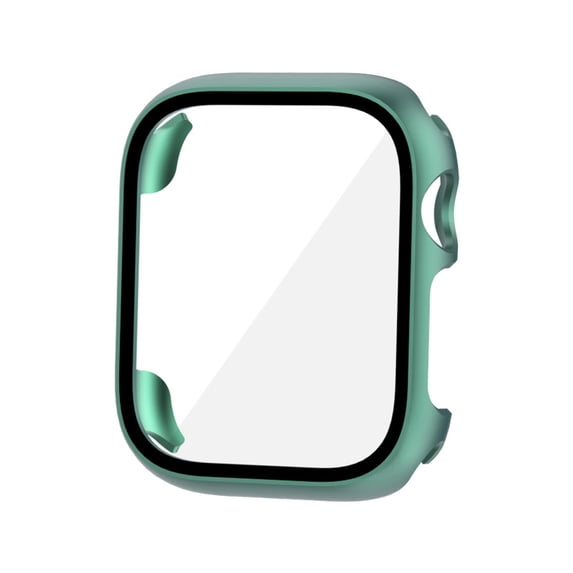 40/41mm Apple Watch Case with Tempered Glass Screen Protector, Hard PC Full Cover, Scratch-Resistant, Multi-Color, For Series 7/8/9(Green)