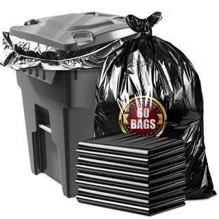 Large Black Trash Bags 55-60 Gallon - 100 Count Heavy Duty Garbage Bags,  2.2 Mil, Unscented Strong Trash Can Liners Big Contractor Bags for