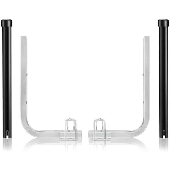 40"/48" Adjustable Boat Trailer Guide-ons, Rustproof Electro-Galvanized Steel Trailer Guides, Boat Trailer Guides Poles with Black PVC Pipes Fit for Ski Boat, Fishing Boat, Sailboat Trailer 2PCS