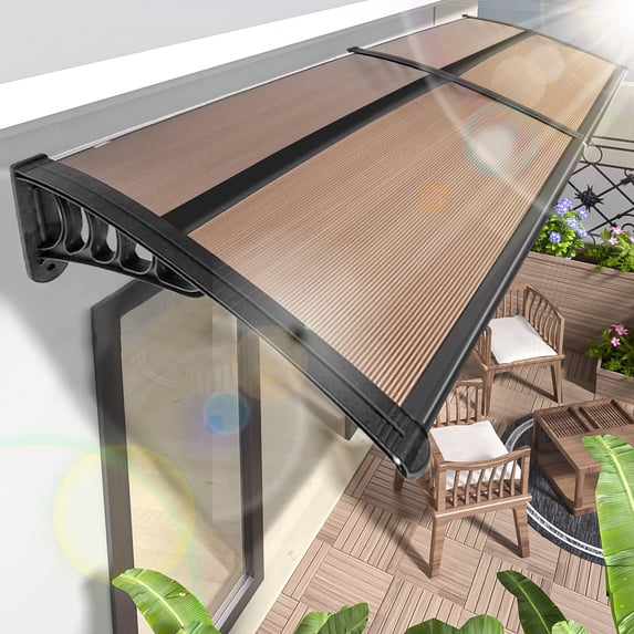 40" * 48" Window Awning Door Canopy for Patio Rain and Snow with Aluminum Bar