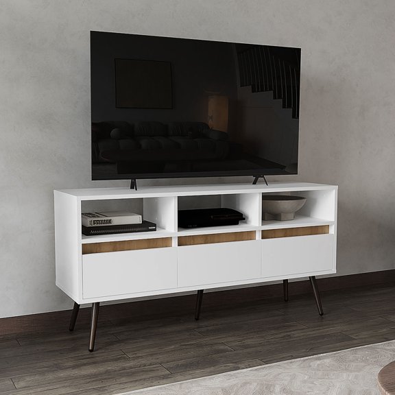 40 - 49in, Modern Style - Cable Management with Open - Back Shelves - Primary Living Space - Add Contemporary Touch
