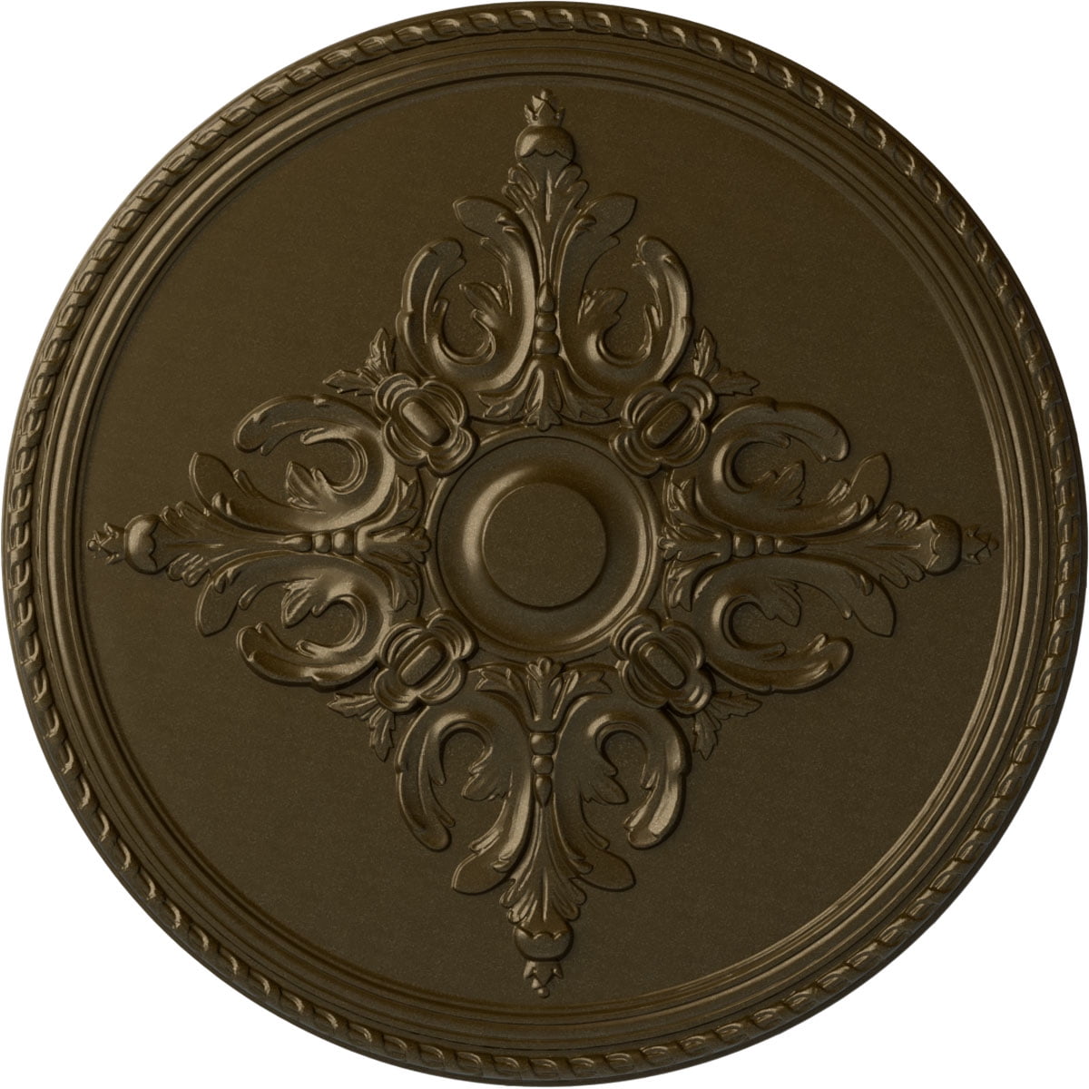 40 5/8"OD x 1 3/4"P Milton Ceiling Medallion (Fits Canopies up to 7 7/8"), Hand-Painted Brass