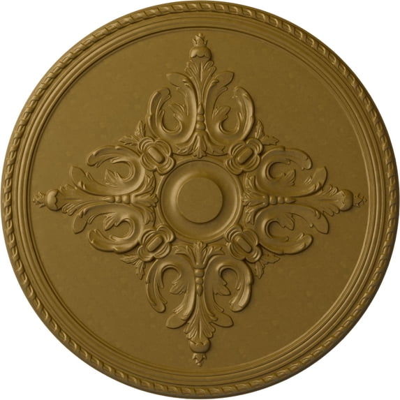 40 5/8"OD x 1 3/4"P Milton Ceiling Medallion (Fits Canopies up to 7 7/8"), Hand-Painted Gold