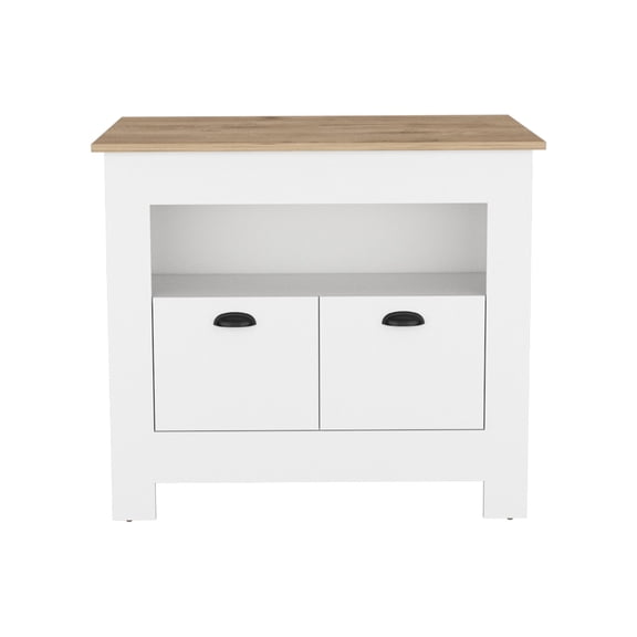 40.5 Wide Kitchen Island with Dual Cabinets / Stable for Daily Use