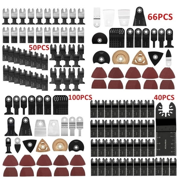 40/50/66/100PCS Saw Blades Mix Oscillating Wood Cutting Tool for Fein Multimaster Dremel Makita Bosch