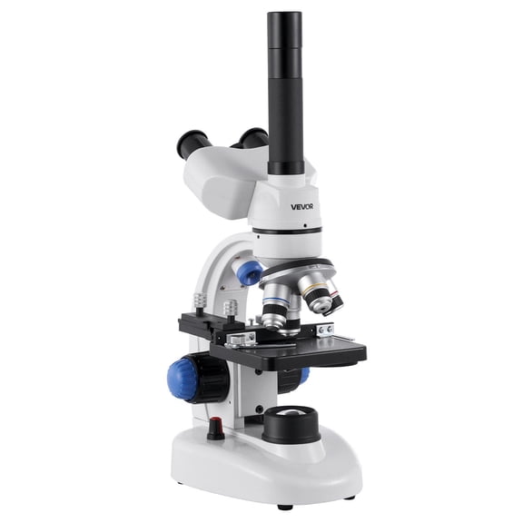 40-5000X Compound Trinocular Microscope, Aluminum Alloy Body with LED Light and Phone Adapter for Lab & School