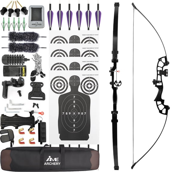 40/50lbs Recurve Bow Straight Pull Arrow Set 30'' Draw length Archery Practice