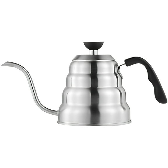 40.6 US fl oz / 1.2 L Stainless Steel Goose Neck Coffee Kettle, Pour Over Coffee Maker, Anti-Leak, Precise Flow Control, Black Resin Handle, with Detachable Thermometer for Brewing Perfection