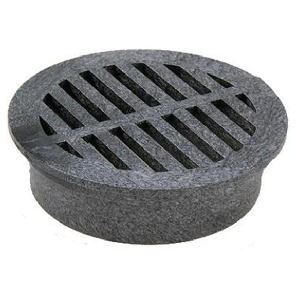 40 6 in. Black Round Structural Foam Polyolefin Grate