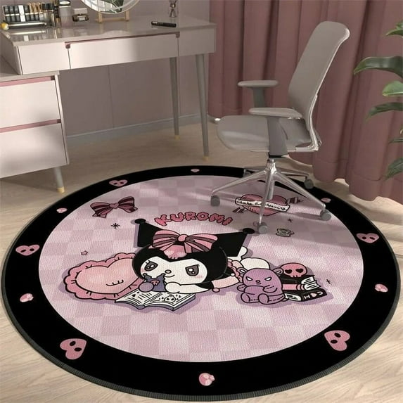 40/60/100cm Sanrio Kuromi Cushion Pillow Kawaii Anime Carpet Bathroom Non-slip Mat Cute Chair Plush Toys Gift for Children Kid