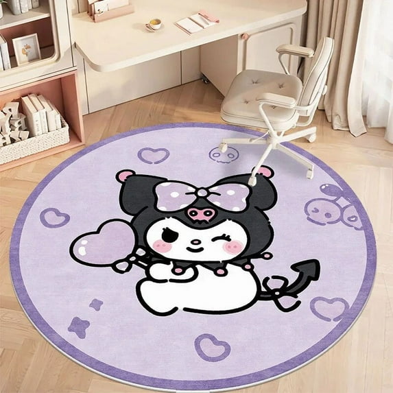 40/60/100cm Sanrio Kuromi Cushion Pillow Kawaii Anime Carpet Bathroom Non-slip Mat Cute Chair Plush Toys Gift for Children Kid