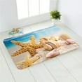 thumbnail image 1 of 40*60cm Beach Shell Starfish Bathroom Door Mat Non-slip Carpet Printed Soft Pad Doormat Front Floor Rug Home Decor, 1 of 6