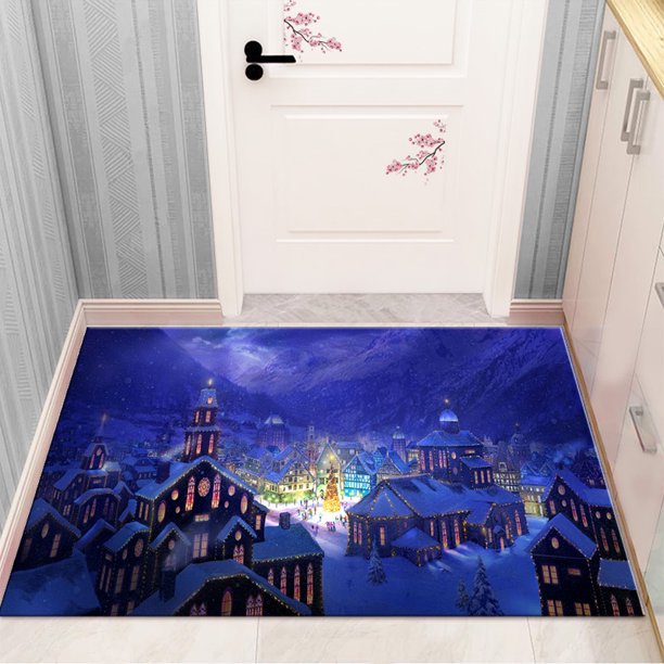 40*60cm Christmas Kitchen Floor Mat Bedroom Living Room Long Bedside