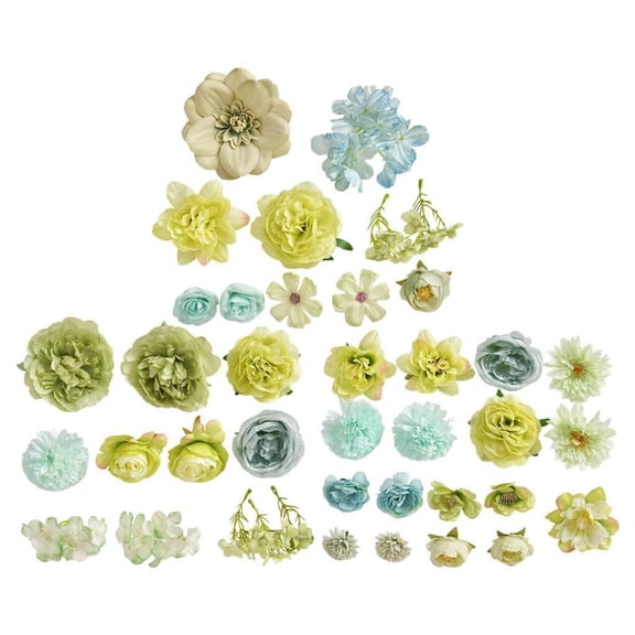 40/61Pcs Artificial Flower Buds For Wedding Bouquets Home Decoration 4-10cm