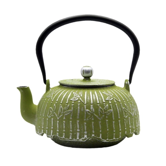 40.6oz Small Cast Iron Tea Kettle For Stovetop Safe, Green Tea Pot With Infuser For Loose Tea and Tea Bags,  SECHUDO Durable and Heavy Cast Iron Teapot with Enameled Interior