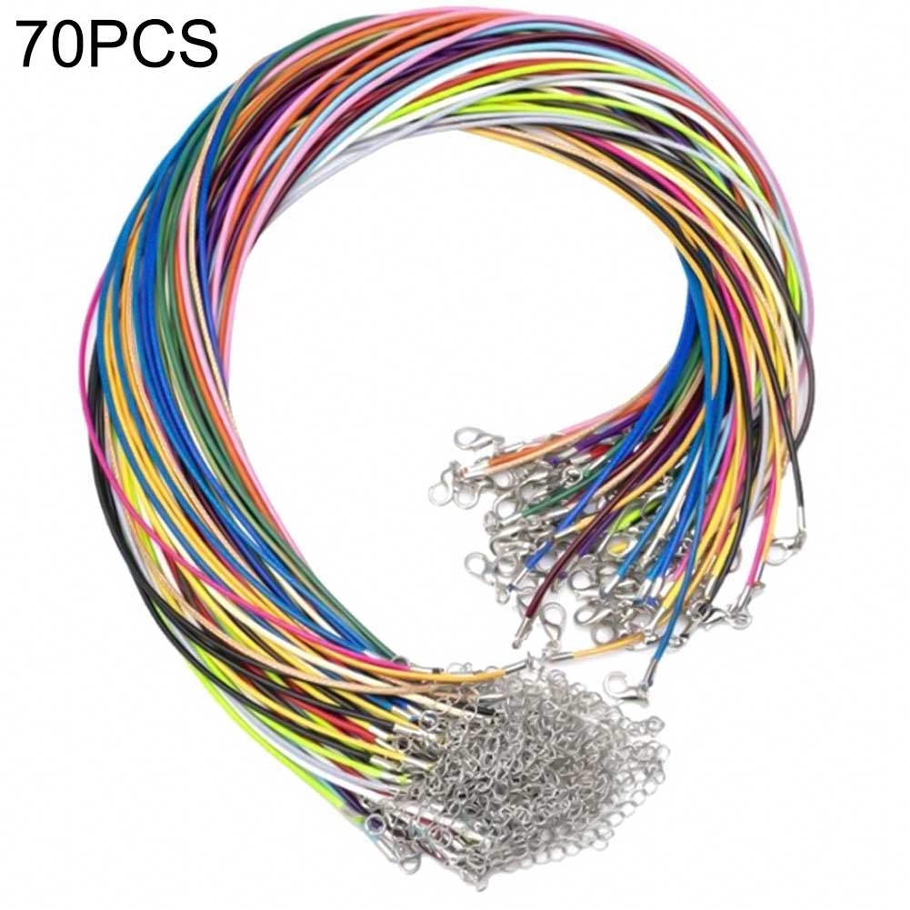 40/70/100Pcs Beading Cord Colorful Wax Rope Necklace Handmade DIY String Jewelry - image 1 of 10