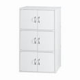 thumbnail image 1 of 40.8 x 15.5 x 23.3 in. 3-Shelf & 6-Door Bookcase, White, 1 of 1