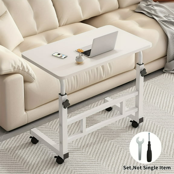 40*80cm Adjustable Height Standing Desk, Portable Computer Desk with Casters, Height Range 26.4"-34.7" Spacious and Stable Study Desk, Suitable for Home, Office and Living Room.