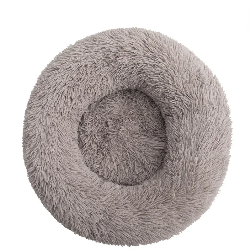 40-80cm Round Pet Bed Large Dog Bed Super Soft Cat Bed Plush Dog House ...