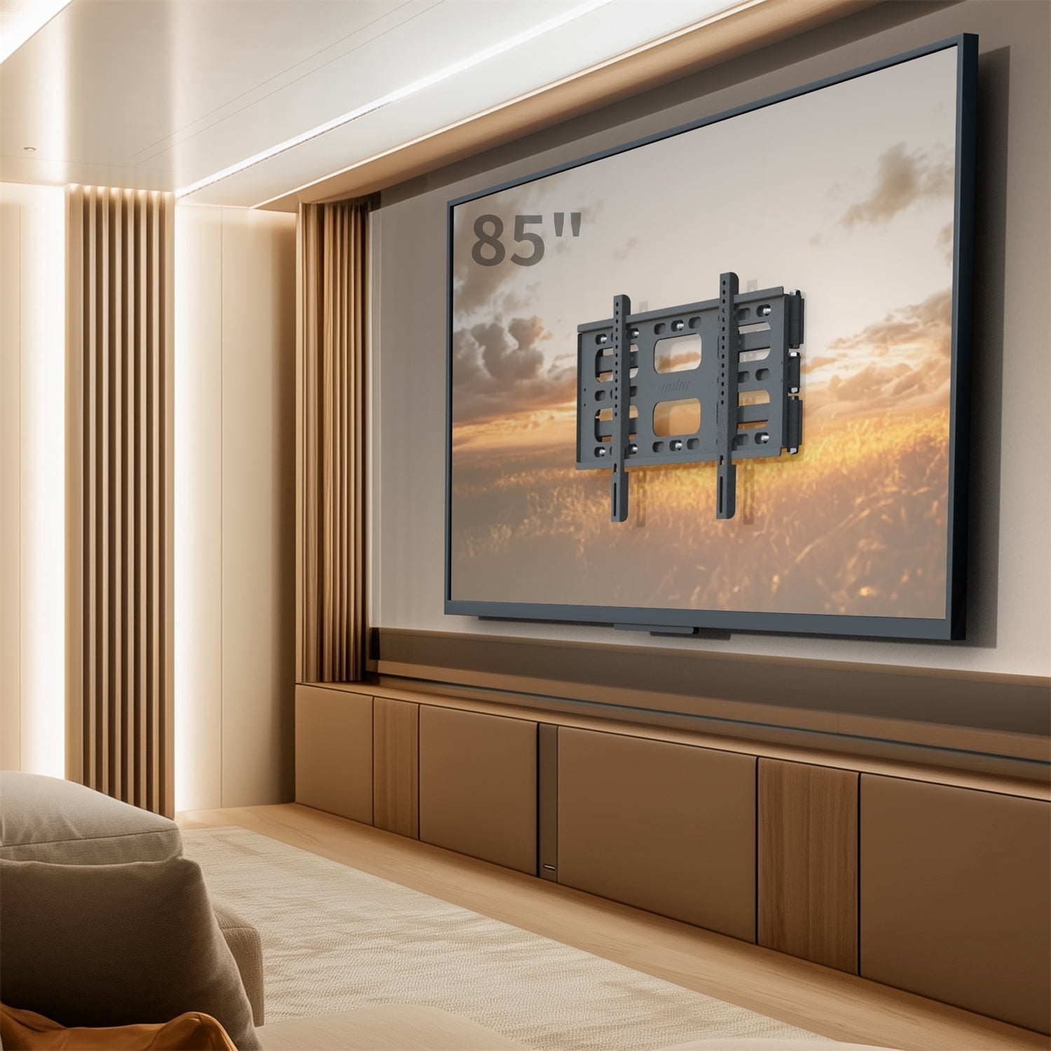 40"-85" Large TV Wall Mount Swivel Bracket for LED LCD Flat TVs 220lb Loading,VESA 600x400mm