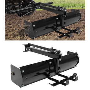 40" Adjustable Tow Behind Box Scraper Blade for Lawn Garden Tractors - Steel Landscaping Grading Tool with 3 Position Angle Adjustment