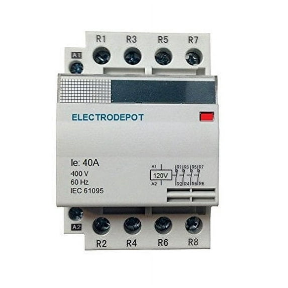 40 Amp 4 Pole NC Normally Closed Lighting Contactor IEC 120V Coil