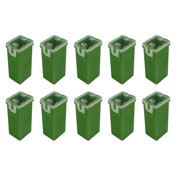 40 Amp J-Case Standard (Tall) Fuse 27mm for Pickup Trucks, Cars and SUVs (40A, 10 Pack)
