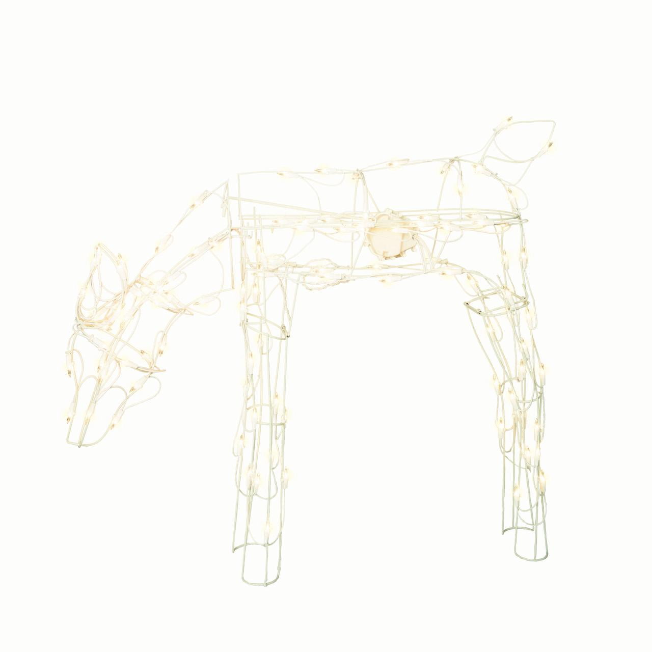 40" Animated Lightup Feeding Doe, 105 Lights, Holiday Time