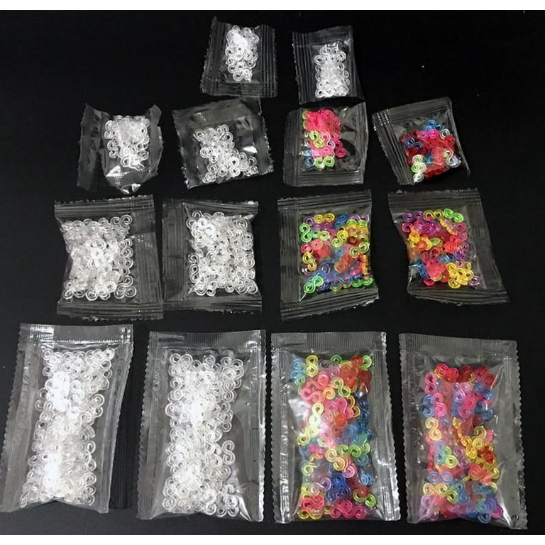 Sexy Sparkles 300 pcs Rubber Bands DIY Loom Bracelet Making Kit with Hook  Crochet and S Clips (Grass Green)