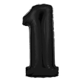 thumbnail image 1 of 40" Black Number 1 Foil Mylar JUMBO Balloon (Pack of 1) - Birthday Party Supplies Decorations, 1 of 2