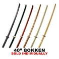 thumbnail image 1 of 40" Bokken Red White Oak Bamboo Black Wood Sword Wooden Samurai Martial Arts Daito (White Oak), 1 of 2