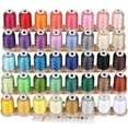 thumbnail image 1 of 40 Spools Polyester Machine Embroidery Thread Kit 500M Colors Compatible with Brother Colors, 1 of 6