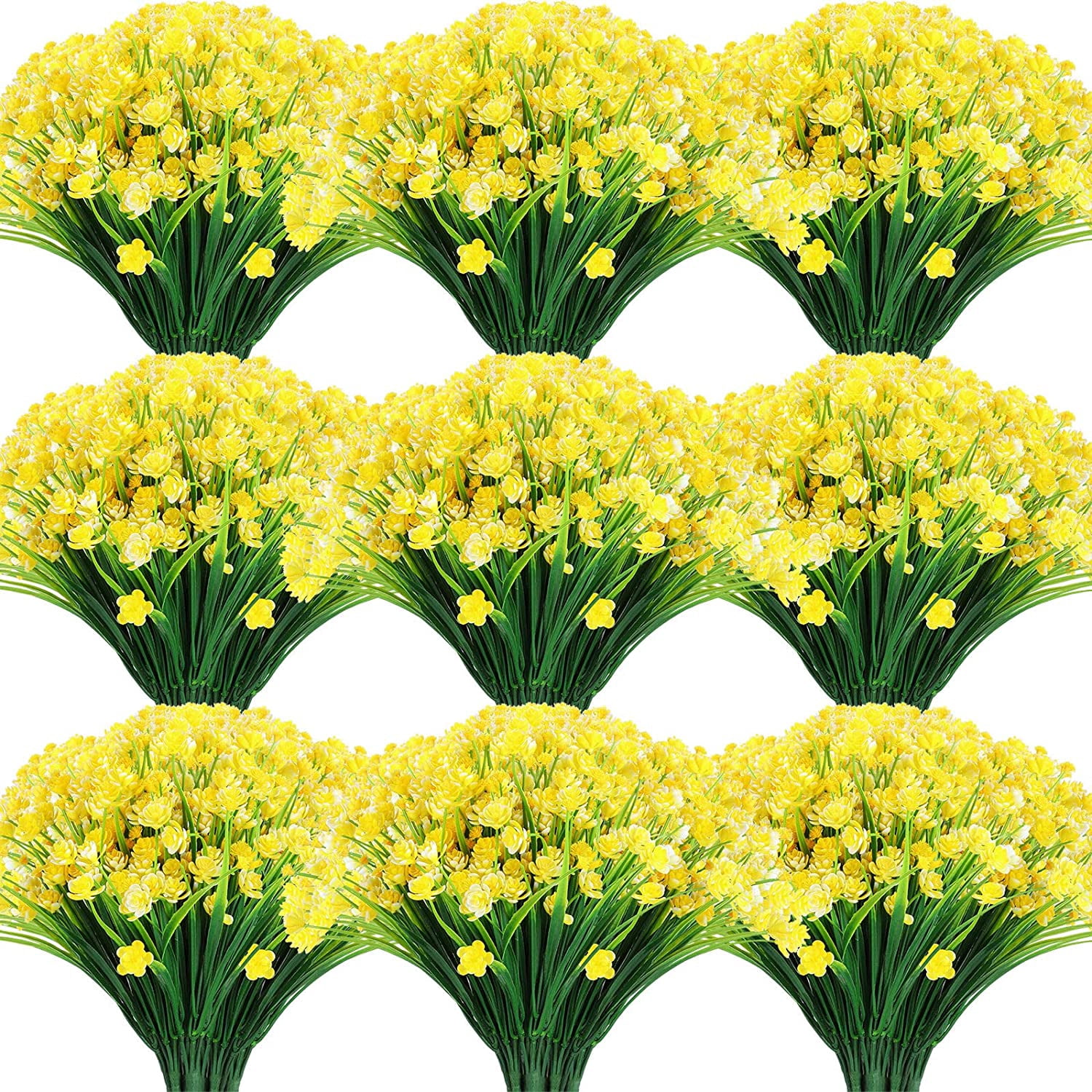 40 Bundles Outdoor Artificial Flowers Plants Uv Resistant for Outside ...