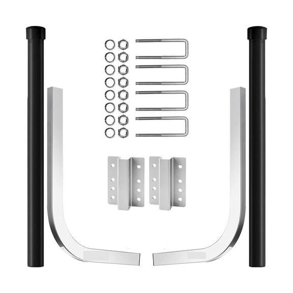 40" C-shaped Trailer Guide-ons With Pontoon Bunk Boards & Galvanized Steel Boat Accessories With Complete Mounting Parts