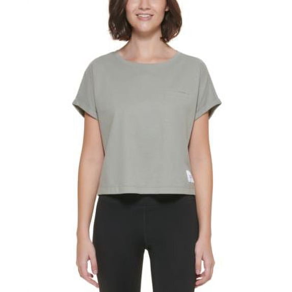 Calvin Klein Performance Bungee Hem Pocket Cotton T-Shirt Sagebrush S