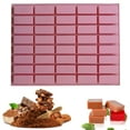 thumbnail image 1 of 40 Cavity Narrow Rectangle Silicone Caramel Candy Bar For Ganache Jelly Butter Tray, 1 of 4