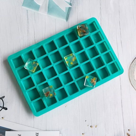 40-Cavity Silicone Square Ice Cube and Candy Mold - Perfect for Chocolate, Cake, and DIY Baking Projects