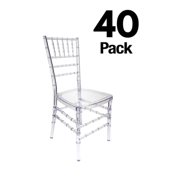 40 Chair Pack Clear Resin ProClear Chiavari Chair by Chivari