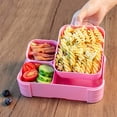 thumbnail image 1 of Up to 40% off Clearance, Bento Box, InsCrazy Easy Lunch Box Can Be Put Into The Microwave Office Workers with Lunch Box Double Layer Partition Stereoscopic Fresh Keeping Box, 1 of 6