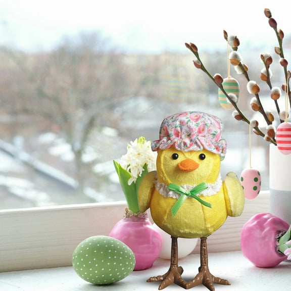 Up to 40% off Clearance, InsCrazy Easter Lights Easter Couple Lighted Yellow Hooded Bird Home Decorations Interior Decoration Ornaments Suitable For Bedroom Living Room Study Office